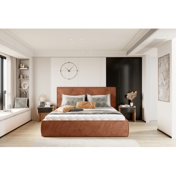 Posteľ s roštom ICOL terakota, 160x200 cm 3