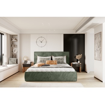 Posteľ s roštom ICOL tmavozelená, 160x200 cm 3