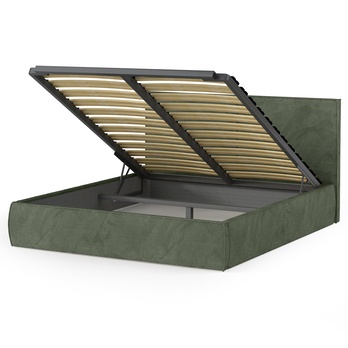Posteľ s roštom ICOL tmavozelená, 180x200 cm 2