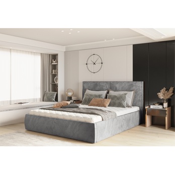 Posteľ s roštom ICOL svetlosivá, 160x200 cm 1