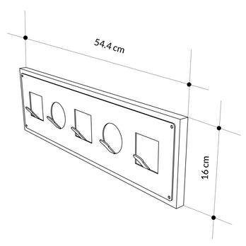 Nástenný vešiak ICON dub/čierna 4
