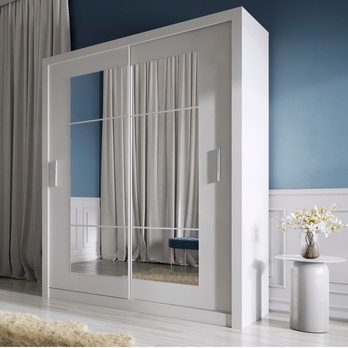 Šatníková skriňa IDEA 02 matná biela 1