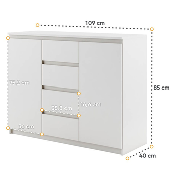 Komoda IDEA 04 biela 4
