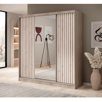 Šatníková skriňa IDIN dub sonoma/biela 1