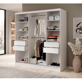 Šatníková skriňa IDIN biela 2