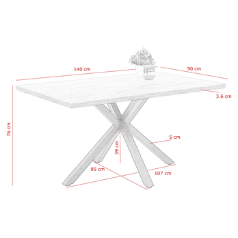 Jedálenská zostava IDZI dub artisan/antracitová 3