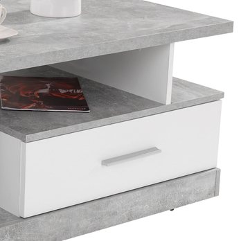 Konferenčný stolík IGUAN betón/biela 1