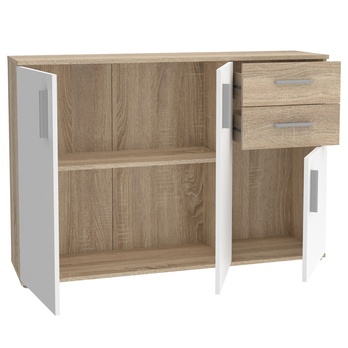 Komoda IKOLI 3 biela/dub sonoma 2