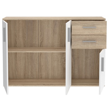 Komoda IKOLI 3 biela/dub sonoma 4