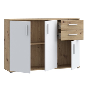 Komoda IKOLI 3 biela/dub artisan 2