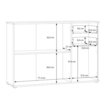 Komoda IKOLI 3 biela/dub artisan 6