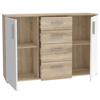 Komoda IKOLI 4 biela/dub sonoma 2