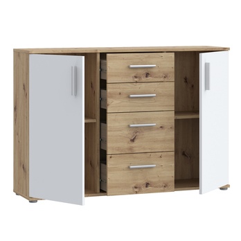 Komoda IKOLI 4 biela/dub artisan 2