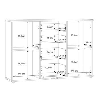 Komoda IKOLI 4 biela/dub artisan 6