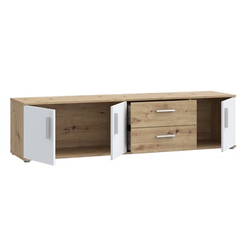 TV komoda IKOLI L biela/dub artisan 2