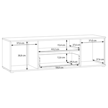 TV komoda IKOLI biela/dub sonoma 5