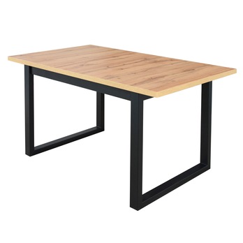 Jedálenský stôl IKOZ 3 dub wotan/čierna, šírka 140 cm 1