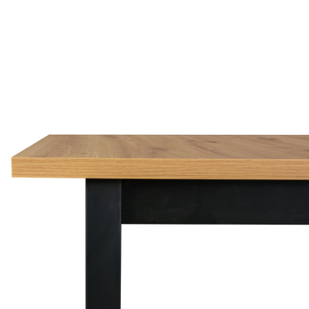 Jedálenský stôl IKOZ 3 dub wotan/čierna, šírka 140 cm 2