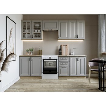 Kuchynská zostava ILAZOBITH 240 sivá/dub sonoma 1