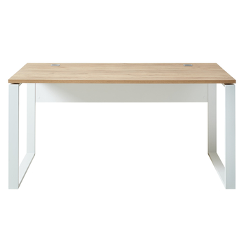 Písací stôl ILON biela/dub navarra, šírka 158 cm 2