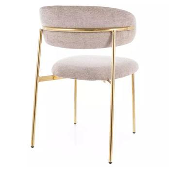 Jedálenská stolička ILTUN 3 tmavobéžová/zlatá 2