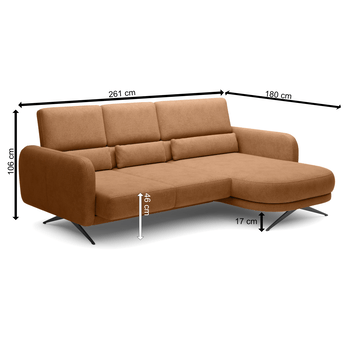 Sedacia súprava ILUSSIO F MINI pravá, svetlohnedá 7