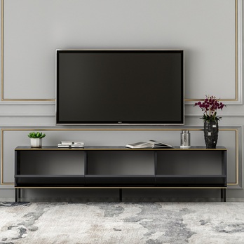 TV komoda IMAJ 1 antracitová/čierny mramor 2