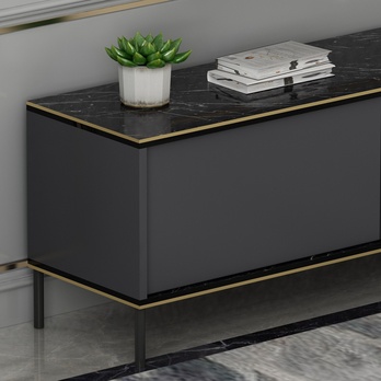 TV komoda IMAJ 1 antracitová/čierny mramor 5