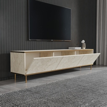 TV komoda IMAJ 1 travertín/zlatá 2