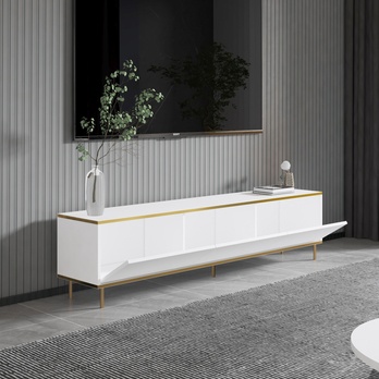 TV komoda IMAJ 1 biela/zlatá 2