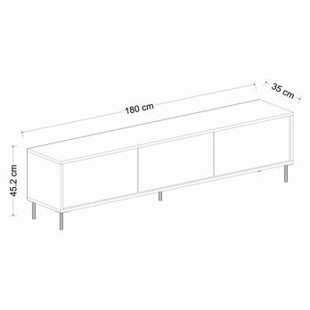 TV komoda IMAJ 1 biela/zlatá 4