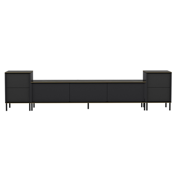 Obývacia stena IMAJ 2 antracitová/čierny mramor 3