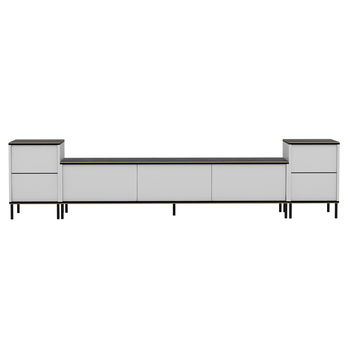 Obývacia stena IMAJ 2 biela/čierny mramor 3