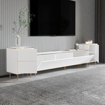 Obývacia stena IMAJ 2 biela/biely mramor 2