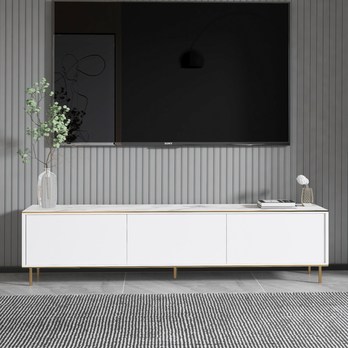 TV stolík IMAJ biela/mramor 2