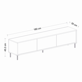TV stolík IMAJ biela/mramor 4