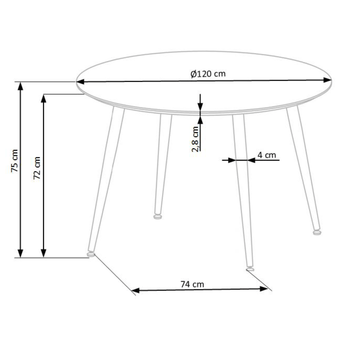 Jedálenský stôl IMBUS čierna/zlatá 4