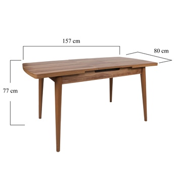 Jedálenský stôl INCI orech 17