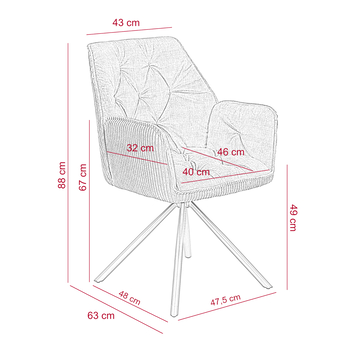 Jedálenská stolička INGE I S hnedá 8