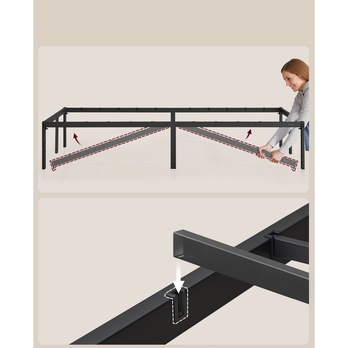 Posteľ s roštom INK čierna, 140x190 cm 4