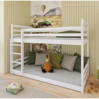 Poschodová posteľ INMI biela, 90x200 cm 2