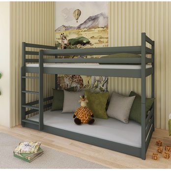 Poschodová posteľ INMI grafitová, 80x200 cm 1