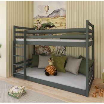 Poschodová posteľ INMI grafitová, 80x180 cm 1