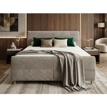 Posteľ s roštom INZA sivobéžová, 140x200 cm 1