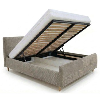 Posteľ s roštom INZA sivobéžová, 140x200 cm 2