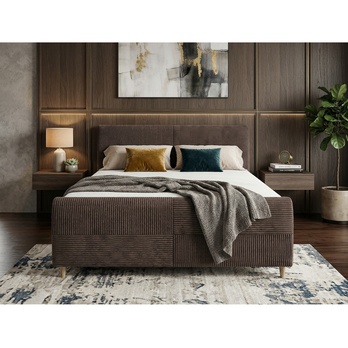 Posteľ s roštom INZA čokoládová, 140x200 cm 1