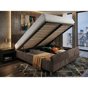 Posteľ s roštom INZA čokoládová, 140x200 cm 5