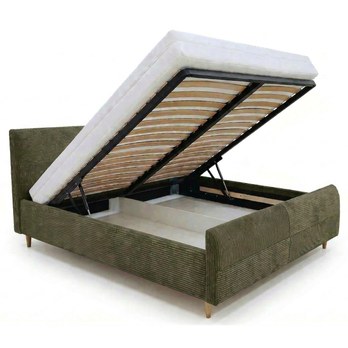 Posteľ s roštom INZA olivová, 140x200 cm 2