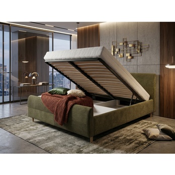 Posteľ s roštom INZA olivová, 180x200 cm 5