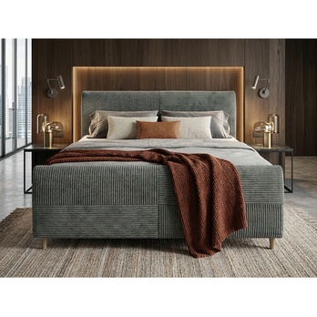 Posteľ s roštom INZA sivá, 180x200 cm 1